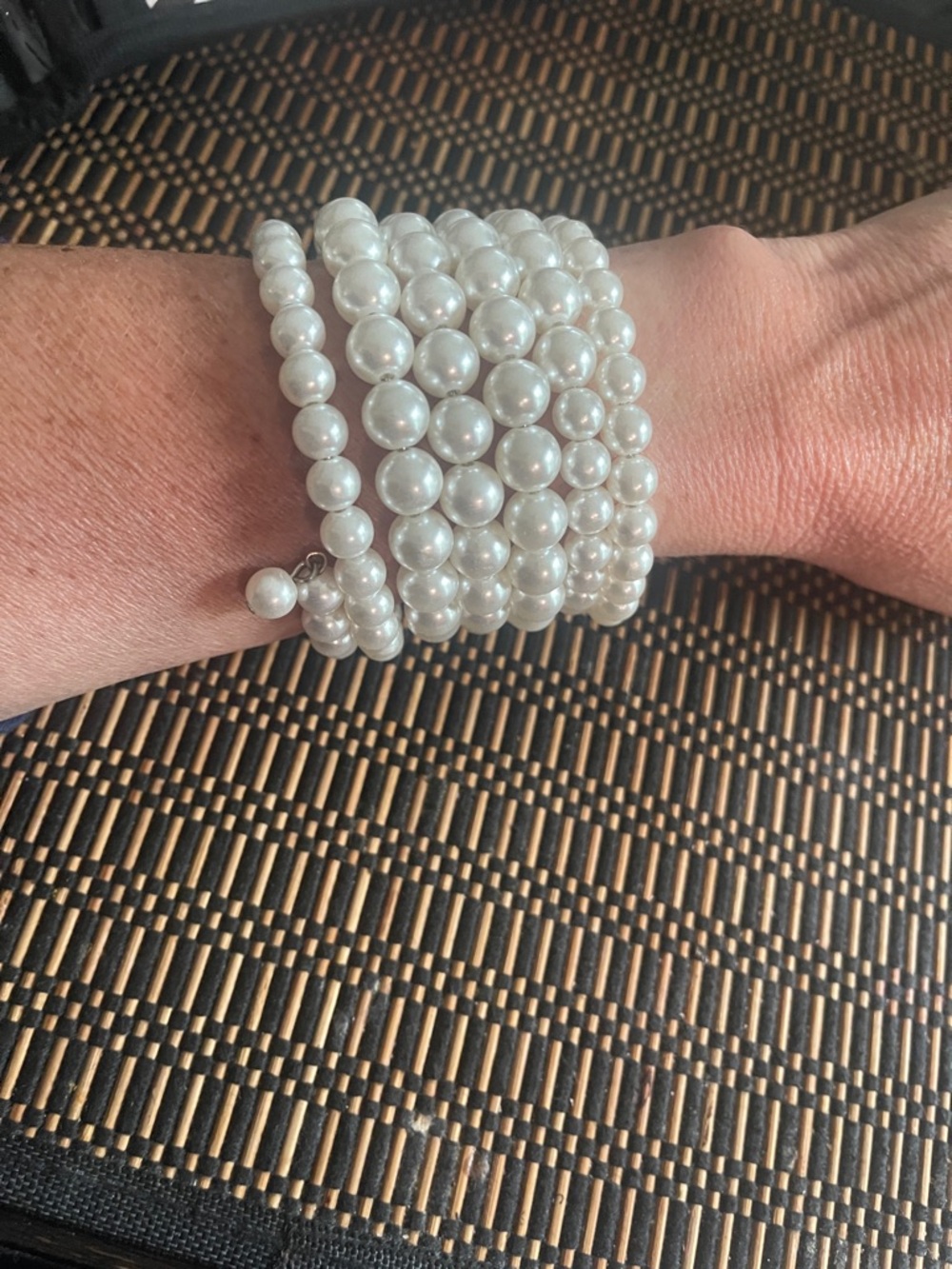 Classic White Pearl Wrap Bracelet - Women's Jewelry